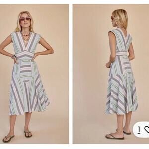 Hunter‎ Bell Jordan Pastel Stripe Dress Size 8